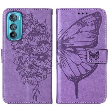 ART BUTTERFLY Peňaženkový kryt Motorola Edge 30 fialový