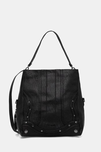 Kabelka Desigual EMBRO PATCH LOVERTY B čierna farba, 25WAXPAA