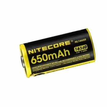 NITECORE 16340 NABIJATELNA USB BATERIA 3,6V 650MAH 1 KS (RCR123USB)