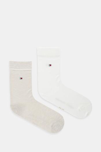 Ponožky Tommy Hilfiger 2-pak béžová farba, 701236460