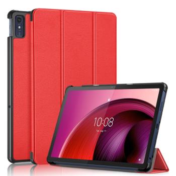 LEATHER Zaklápací kryt pre Lenovo Tab M10 5G červený