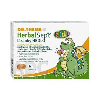 Dr.Theiss HerbalSept Kids HRDLO Lizanky 6ks