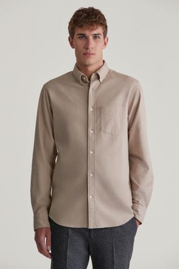 KOŠILE GANT REG FLANNEL MELANGE SHIRT DRY SAND