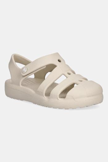 Sandále Crocs CLASSIC FISHERMAN KIDS béžová farba, 210625