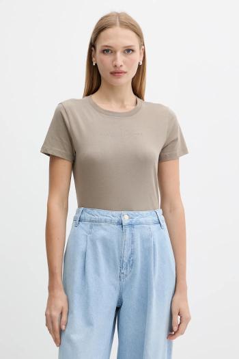 Bavlnené tričko Armani Exchange dámske, zelená farba, XW001366 AF10356