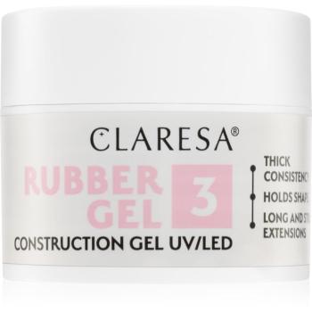 Claresa Rubber Gel Construction Gel UV/LED gélový lak pre predĺženie nechtov odtieň 03 12 g