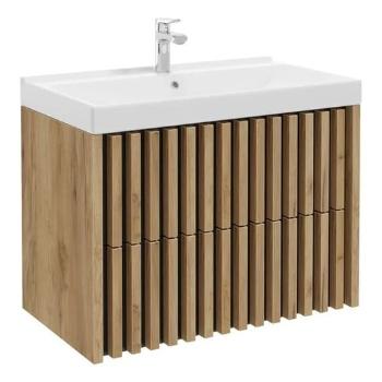 Kúpeľňová skrinka s umývadlom SAT Delano 80x56x45 cm dub mat DELANO80ZDCUM
