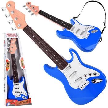 Malá elektrická rocková gitara modrá