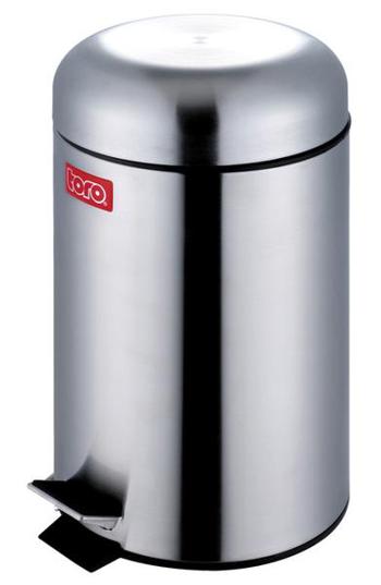 Nerezový nášľapný odpadkový kôš TORO Retro 20l