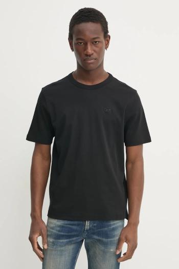 Tričko Diesel T-ADJUST-SLITS-R17 T-SHIRT pánske, čierna farba, jednofarebné, A16672.0AIJU