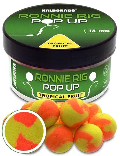 Haldorádó plávajúce boilie pop-up ronnie rig 30 g 14 mm - tropical fruit