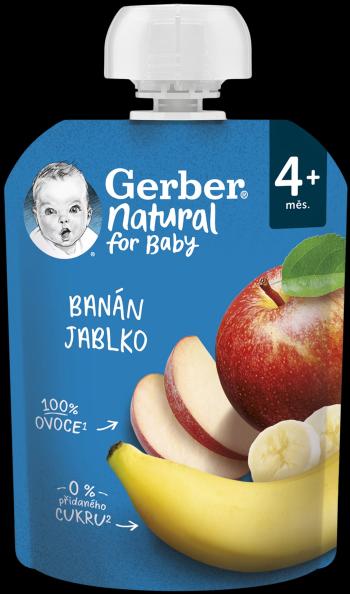 GERBER Natural vrecko banán jablko 4m+ 90 g