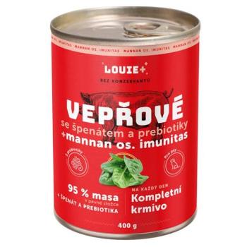 LOUIE Bravčové so špenátom a prebiotikami konzerva pre psov 400 g