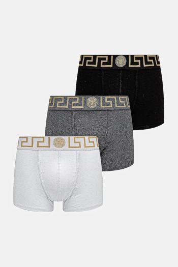 Boxerky Versace 3-pak pánske, šedá farba, AU10326 1A10011