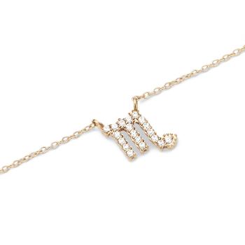 Daniel Wellington Štýlový pozlátený náhrdelník znamení Škorpión Crystal Zodiac DW00400926