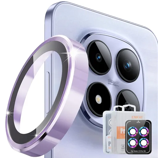 ENKAY ALU Sklo pre fotoaparát Xiaomi Redmi Note 15 Pro 5G / Redmi Note 15 Pro+ 5G / POCO M8 Pro 5G LIGHT PURPLE