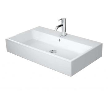 DURAVIT - Vero Air Umývadlo, 80x47 cm, s prepadom, otvor na batériu, WonderGliss, biela 23508000001