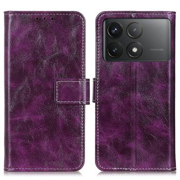 RETRO Peňaženkový obal Xiaomi Poco F6 Pro fialový