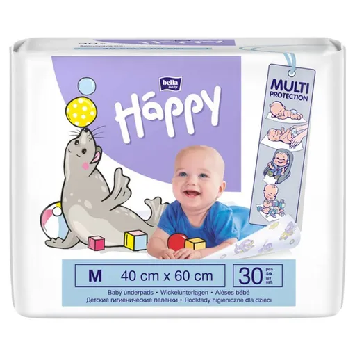 BELLA HAPPY Baby detské hygienické podložky 40 x 60 cm 30 kusov