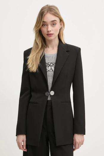 Sako Moschino Jeans čierna farba, jednoradové, jednofarebné, 0506 3225