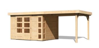 Drevený záhradný domček KERKO 5 s prístavkom 280 Lanitplast
