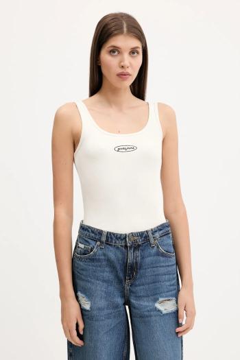 Top Guess Jeans béžová farba, W5YP35 KA0H1