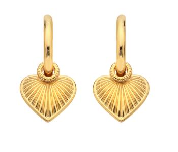 Hot Diamonds Pozlátené náušnice 2v1 Srdiečka s diamantmi Jac Jossa Hope DE808