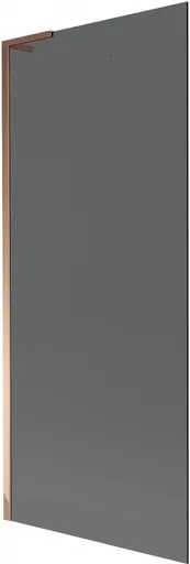 MEXEN/S - Next L vaňová zástena FIX 80 x 150, grafit, ružové zlato 895-080-000-03-40-60