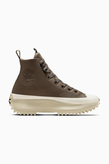 Kožené tenisky Converse Run Star Hike hnedá farba, A10049C