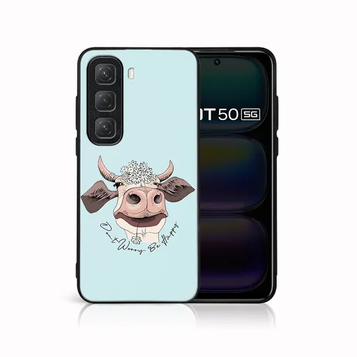 MY ART Ochranný kryt pre Infinix Hot 50 HAPPY COW (181)