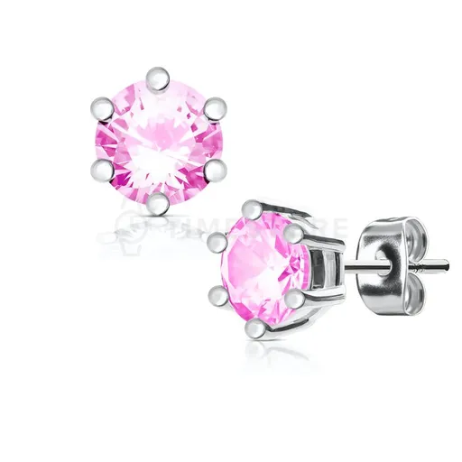 Puzetové náušnice z chirurgickej ocele so zirkónom TS-EA-0003 - 30 dní na vrátenie tovaru, Garancia originality