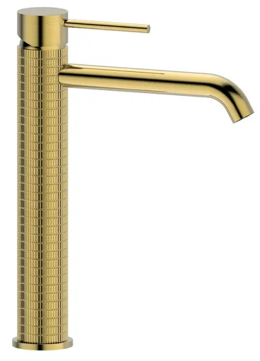 SAPHO - FLAWO stojanková umývadlová batéria vysoká, zlato mat FR678GB