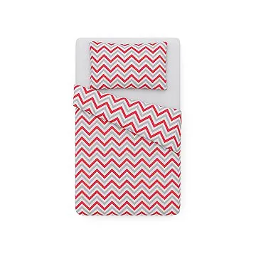 BabyTýpka 3-dielna sada obliečok – Cikcak Red Grey (8594201222115)