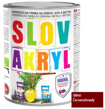 SLOVAKRYL - Univerzálna vodou riediteľná farba 0,75 kg 0840 - červenohnedá