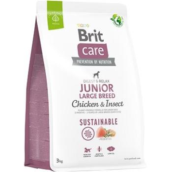 Brit Care Dog Sustainable s kuracím a hmyzom Junior Large Breed 3 kg (8595602558728)