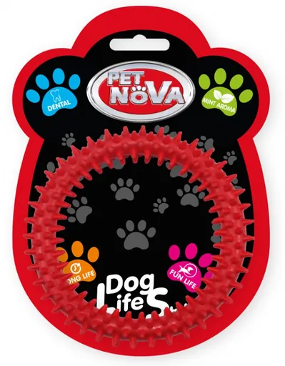 Pet Nova TPR DENTRING RED hračka pre psy 12,5cm