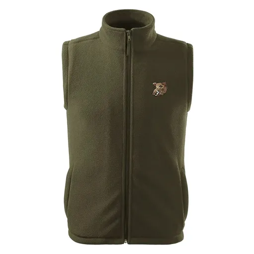 Bontis Fleecová vesta s výšivkou Diviak - Military | M