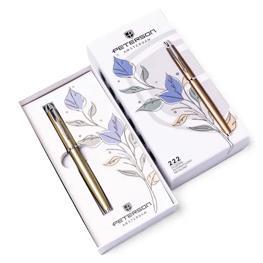 Kovové guľôčkové pero v olivovej farbe – Peterson
