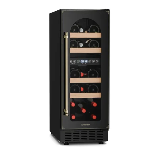 Klarstein Vinovilla Victoria 17 Built-In Duo Vilhelmine Edition, vinotéka, 17 fliaš, sklenené dvierka