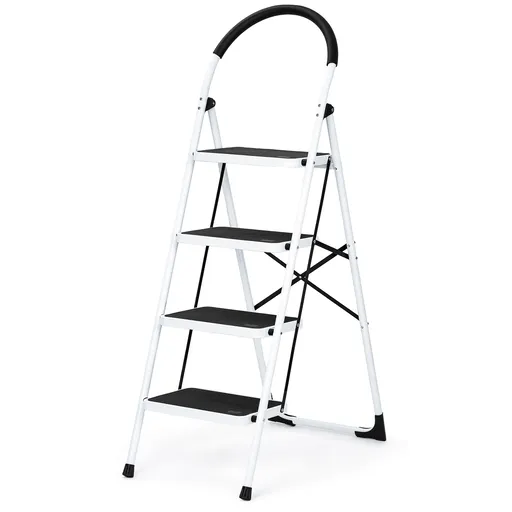 4Home Skladacie oceľové schodíky Steps, 4 stupne, 4 stupne