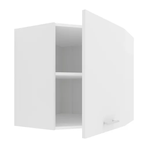 VCM Horní rohová kuchyňská skříňka Esilo, 57 cm, bílá