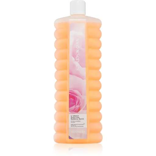 Avon Senses L'amour Sunrise pena do kúpeľa s vôňou ruží 1000 ml