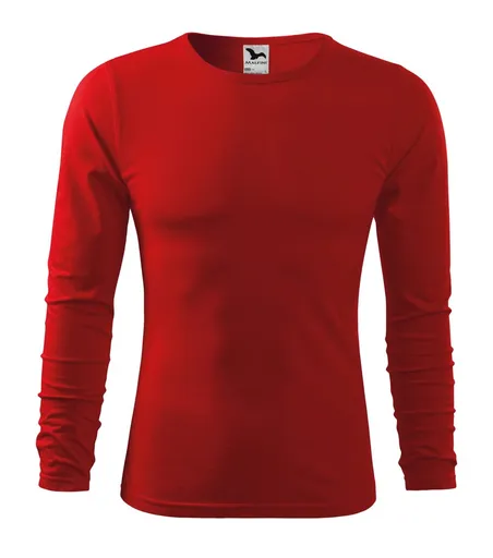 MALFINI Pánske tričko s dlhým rukávom Fit-T Long Sleeve - Červená | 2XL