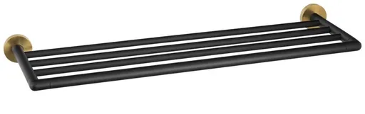 SAPHO - LARISSA polička na uteráky 600, čierná/zlato mat WS028BG