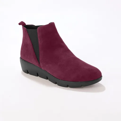 Nízke čižmy s pruženkou, certifikát LWG, bordová