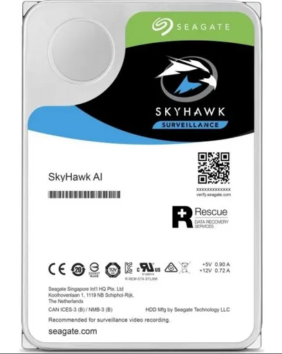 Seagate SkyHawk AI HDD, 10 TB, SATA III, 256 MB cache, 7.200 RPM