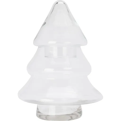 Sklenená vianočná dóza Stromček 17 × 17 × 25 cm