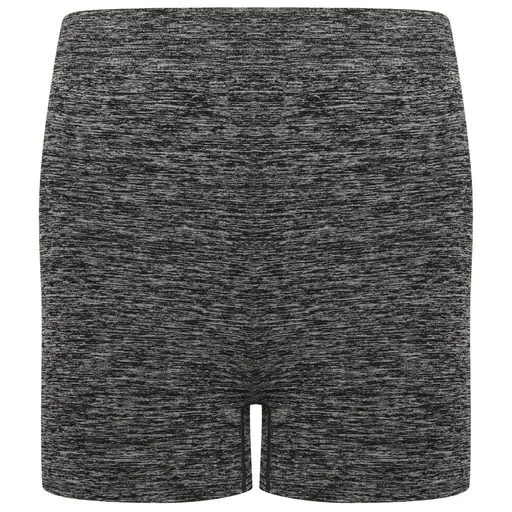 Tombo Dámske bezšvové športové šortky - Tmavošedý melír | 2XS/XS