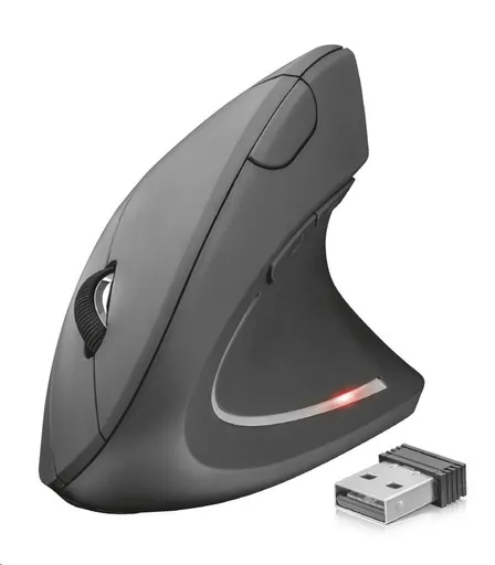 TRUST Myš Verto wireless ergonomic mouse USB, čierna (čierna)