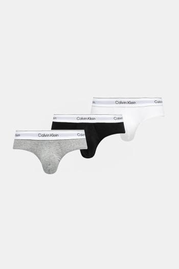 Slipy Calvin Klein Underwear 3-pak pánske, šedá farba, LV00NB4388